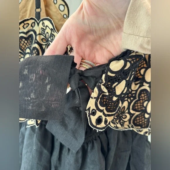 NWT Sandro Mathildana Eyelet Cutout Dress size FR 40 / US 8 - Picture 8 of 11